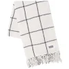 Torkkupeitot>LUHTA HOME Ruutu 125X150 Valkomusta