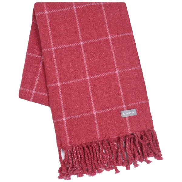 Torkkupeitot>LUHTA HOME Ruutu 125X150 Cm Punainen